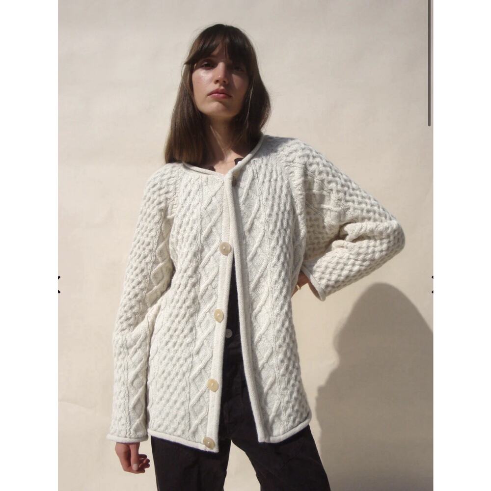 Emma Rothkopf Gardeners Cable Cardigan - Women’s Snow Regular XS/S NWT